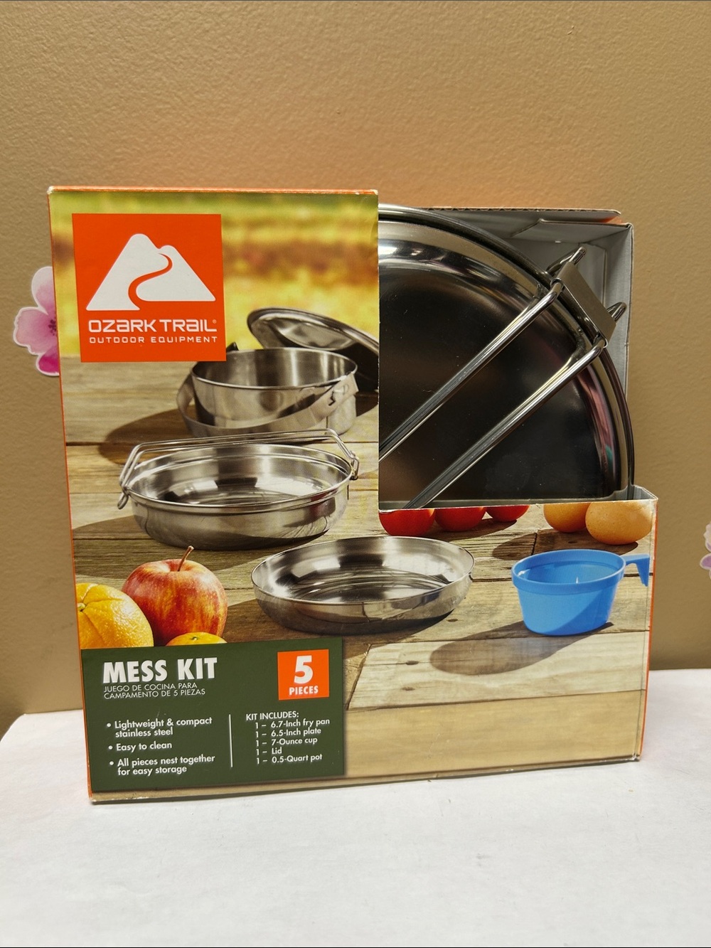 Ozark Trail Stainless Steel Mess Kit-5 pieces set